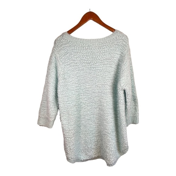 STUDIO Woman JPR Super Soft Oversized Sweater Seafoam Green/Blue Women's 1XL - Picture 2 of 5